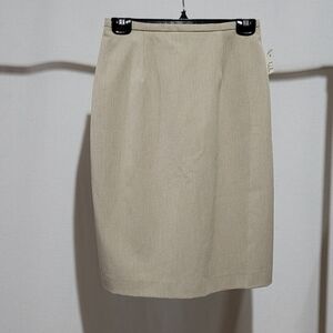 Braemar skirt vintage 90s A-line neutral size 4 office wear new with tags NWT